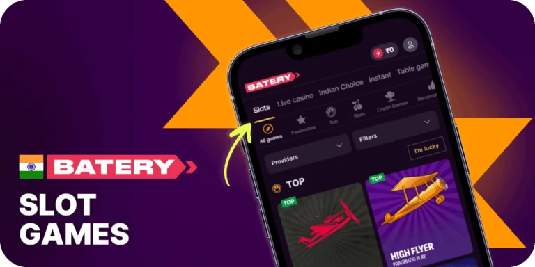 Play populat slots at Batery Casino